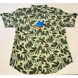 Columbia Men's Utilizer Printed Woven Short Sleeve Shirt Size L Pockets Vented